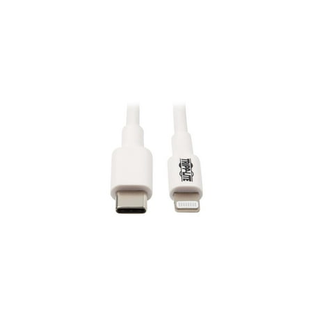 UPC: 0037332240118 | Tripp Lite Lightning to USB C Sync / Charging Cable Apple iPhone iPad 3ft (M102-003-WH)