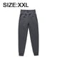 thumbnail image 2 of Pantalón de chándal de invierno con pantalón de cachemira, acolchado y alargado（gris）, 2 of 6
