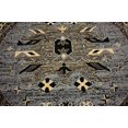 thumbnail image 5 of Unique Loom Taftan Collection Geometric Tribal Round Rug, 8 Feet, Gray/Black, 5 of 5