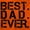Orange, variant on Best Dad Ever Cool Fathers Day Gift Men's Big & Tall Graphic Hoodie Brisco Brands 2X