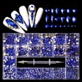 thumbnail image 1 of SNNROO Manicure 21 Grid Aurora Rhinestone Ornament Set Manicure Flat Bottom Drill Irregular Shape Drill Nail Decoration, 1 of 7