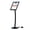 Black, variant on Curved Sign Holder with Acryled 8.5" x 11" Poster Size Silver, Landscape & Portrait position