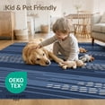 thumbnail image 4 of ODIKA 4'x6' Blue Abstract Diagonal Striped Washable Area Rug Modern Geometric Design with Dynamic Non-Slip, Chair-Friendly, Flatwoven for Home Office, Under Desk, 4 of 7