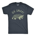 thumbnail image 1 of Mens Oh Snap T Shirt Funny Sarcastic Snapping Turtle Joke Tee for Guys (Heather Navy) - S, 1 of 3