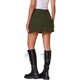 thumbnail image 3 of Faldas de mezclilla mini de corte A de cintura alta con abertura lateral para mujeres INSPIRE CHIC en verde ejército, 3 of 6