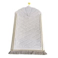 thumbnail image 4 of DOLITY Portable Prayer Rug Blanket 65Cmx110cm Foldable Prayer Mat for Wedding Hajj Home Light Gray, 4 of 9