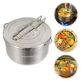 thumbnail image 2 of HLONK Pot de Camping Portable en Acier Inoxydable Compact Pliable pour Extérieur avec Poignée Antidérapante, 2 of 7