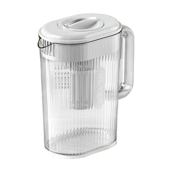 CASAFUN Glass Pitcher with Lid, Easy Clean Heat Resistant Glass Water Carafe with Handle for Hot/Cold Beverages - Water, Cold Brew, Iced Tea & Juice