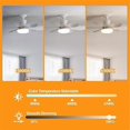 thumbnail image 3 of 2 in 1 Adjustable Brightness 40W E27 LED Bulb 6 Blades Ceiling Fan with Remote Control, 3 of 5