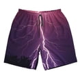 thumbnail image 3 of Uemuo Thunderstorm Violet Purple Pattern Men's Swim Trunks Hawaiian Beach Bathing Suit Swimsuits Beach Quick-Dry Shorts with Pockets-X-Large, 3 of 9