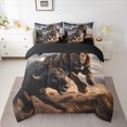 thumbnail image 2 of Manfei 3D Lion Bedding Comforter Set 7pcs, Jungle Animal Wildlife King Bedding Sets, Natural Theme Bed Sheets, Luxury Bedroom Decor, 2 of 8