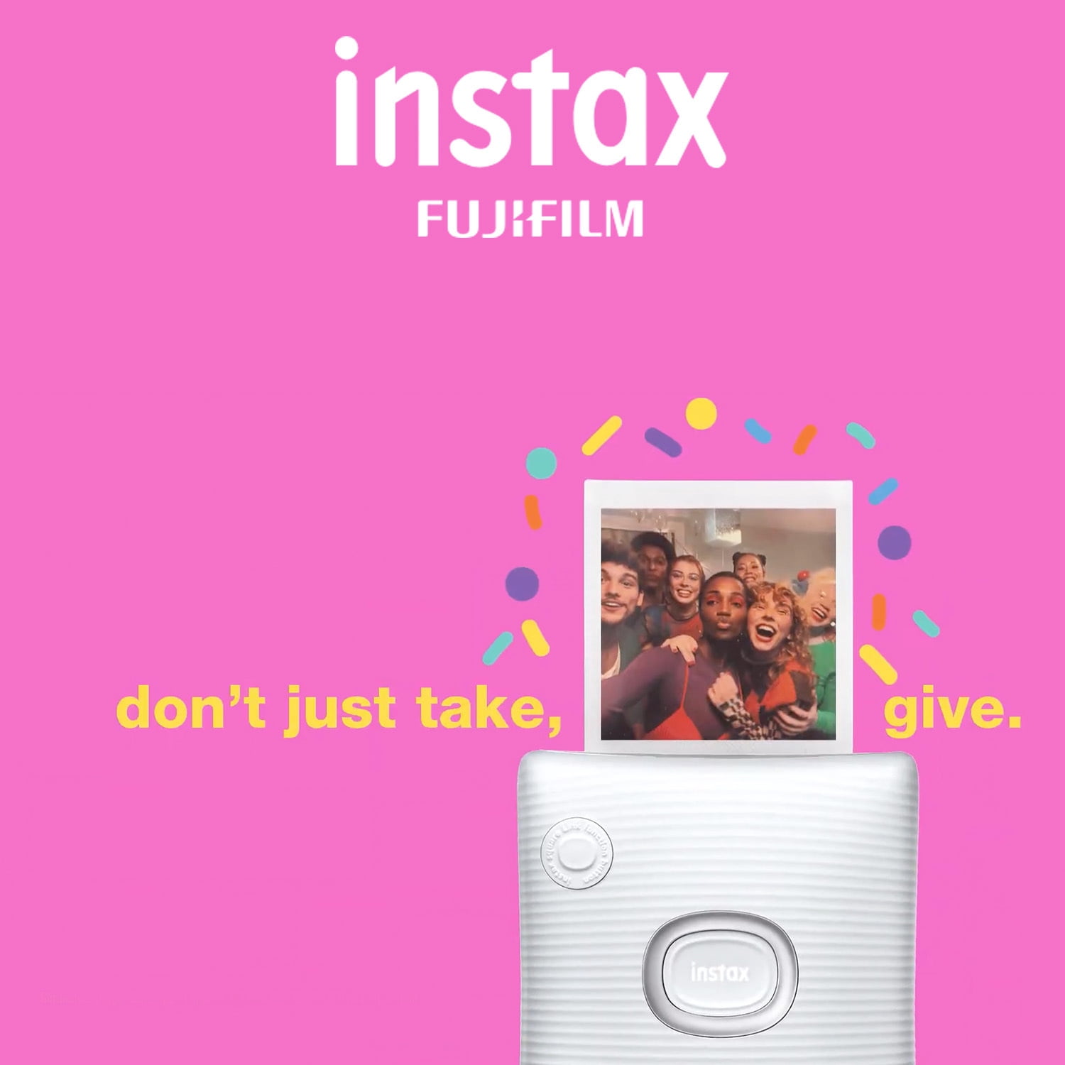 Fujifilm INSTAX Square Link Instant Printer with Bluetooth Connectivity, White