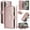 Rosegold, variant on Allytechgroup Flip Wallet Phone Case for Samsung Galaxy S22, Shockproof Case with Credit Card Slot Shoulder Strap Lanyard Zipper PU Leather Phone Case for Women Girls, Black