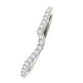 thumbnail image 3 of Mauli Jewels Rings for Women 0.15 Carat Engagement Wedding Band 4-prong 10K Solid White Gold, 3 of 5