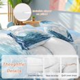thumbnail image 2 of King 4 Piece Bedding Set Watercolor Style Ocean Waves Soft Breathable Duvet Cover and Pillowcase, Abstract Surge Oil Painting Art Duvet Cover Set Bed Sheets for Bedroom Dormitory Guest Room, 2 of 9