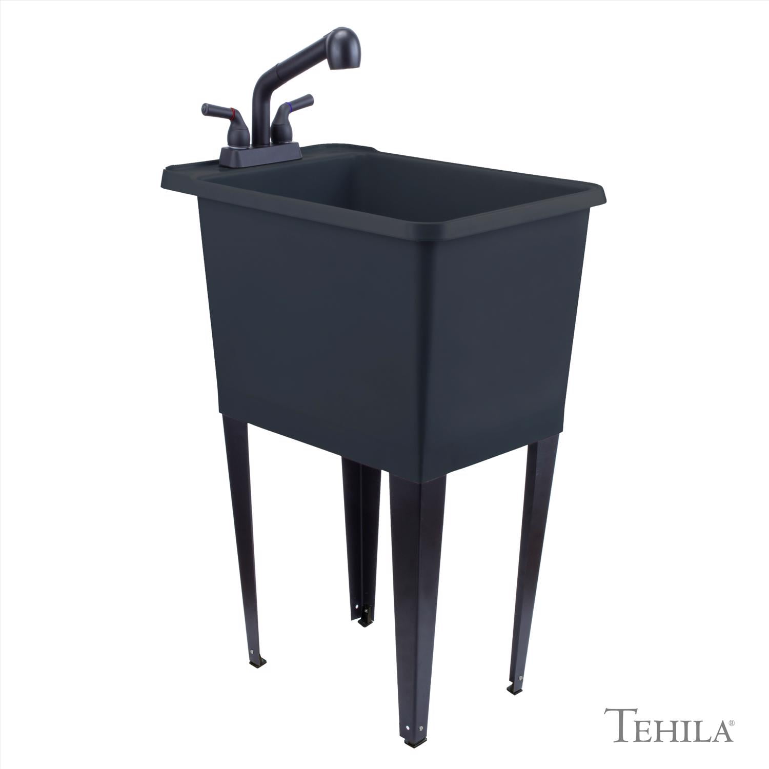 STZ 040 Black Thermoplastic 16gal Freestanding Utility Sink