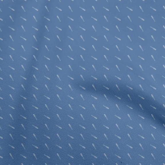 oneOone Georgette Viscose Medium Blue Fabric Retro Tools Quilting Supplies Print Sewing Fabric By The Yard 42 Inch Wide