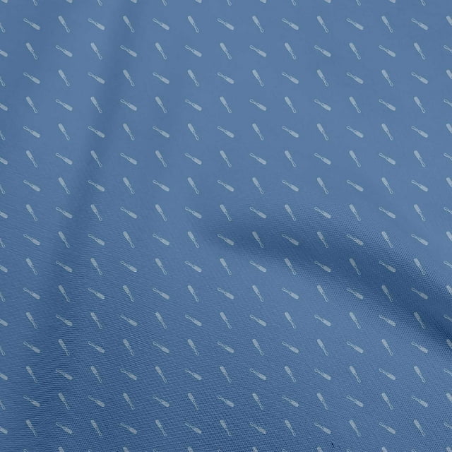 oneOone Rayon Medium Blue Fabric Retro Tools Craft Projects Decor Fabric Printed By The Yard 56 Inch Wide