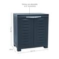 thumbnail image 6 of Sunnydaze Adjustable 25.5" Plastic 1-Shelf Freestanding Garage Storage Cabinet, Charcoal, 6 of 8