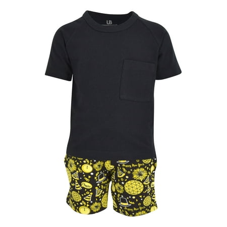 Boys Gold New Years Eve 2019 2 Piece Outfit Shirt Shorts