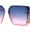 Pink - Blue Pink, variant on Womens Classy Rimless Plastic Squared Butterfly Diva Sunglasses Slate Silver - Smoke
