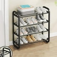thumbnail image 4 of AuroraX Shoe Rack Tall 4 Tier Shoe Rack Organizer Space-Saving Vertical Free Standing Corner Sturdy Minimalist Shoe Storage Organizer for Closet,Entryway,Door, 4 of 5