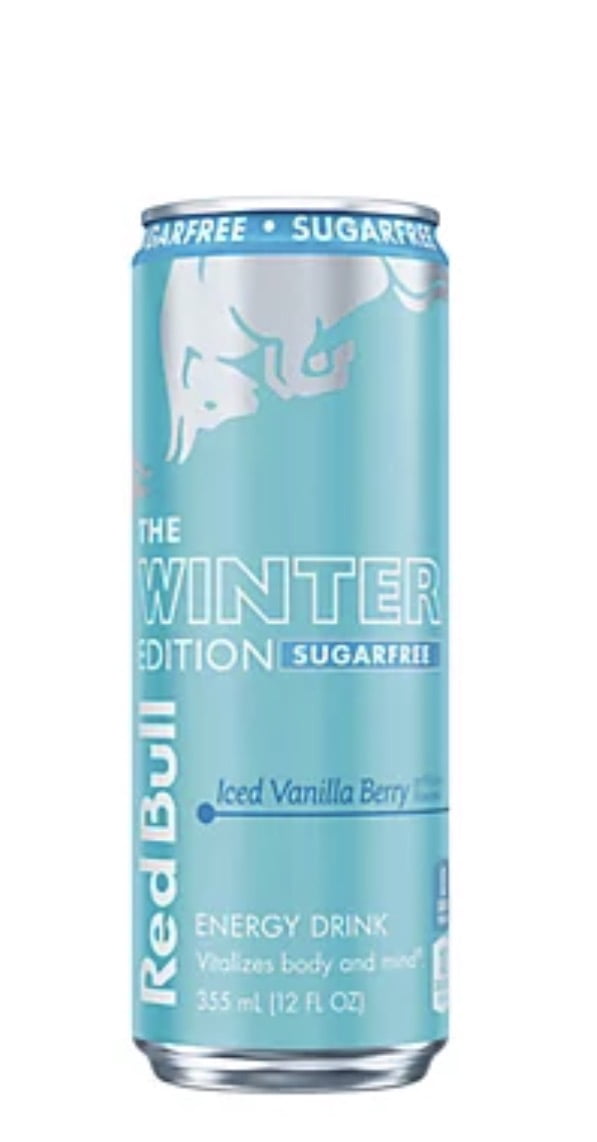 Red Bull Winter Edition Energy Drink Iced Vanilla Berry Sugar Free 4 Pack 12 fl oz