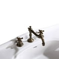 thumbnail image 7 of Jasmine White Console Bathroom Sink 32.5" Wide 2 Spindle Pedestal Leg Supports Heavy Duty Porcelain Wall Mount Console Sink w/Overflow and Widespread Faucet Holes | Renovators Supply, 7 of 7