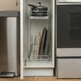 thumbnail image 5 of Household Essentials Glidez Multipurpose Chrome-Plated Steel Pull-Out/Slide-Out Dual-Sliding Storage Organizer for Cookware and Bakeware - 2-Tier Design - Fits Standard Size Cabinet or Shelf, Chrome, 5 of 10
