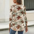 thumbnail image 4 of KLHDSF 3/4 Sleeve Tops for Women Basic Crew Neck Spring Blouses Casual Fit Fall T Shirts 2026 Light Brown XXL, 4 of 5