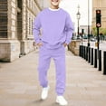 thumbnail image 5 of UACY 2 Piece Sweatsuits for Boys Girls School Athletic Outfit Fall Winter Tracksuit Pullover Sweatshirt (Purple, 6-7 Years), 5 of 6