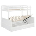 thumbnail image 5 of THOWDEE Wood Twin over Full Bunk Bed with Hydraulic Lift up Storage and Ladder, Can Be Divided into 2 Separate Platform Bed, White, 5 of 9