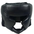 thumbnail image 1 of Soidarity Protector de cabeza de boxeo de tipo cerrado, protector de cabeza de boxeo para adultos, protector de cabeza de piel sintética, sombreros de Boxeo negro, 1 of 6