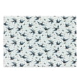 thumbnail image 1 of Old School Cutting Board, Nostalgic Classic Tattoo Item Flying Bird Tiny Hearts and Branches Repetition, Decorative Tempered Glass Cutting and Serving Board, in 3 Sizes, by Ambesonne, 1 of 2