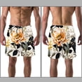 thumbnail image 3 of luoweisi Men's Beach Shorts Quick Dry Swim Trunks with Mesh Lining Flower L, 3 of 5