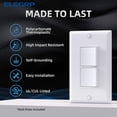 thumbnail image 2 of Double Rocker Light Switch, Two Single Pole Electrical Paddle Switch, 15a, 125v, In-wall On/off Switch, Self-grounding, Wall Plate Is Included, Ul Lis, 2 of 5