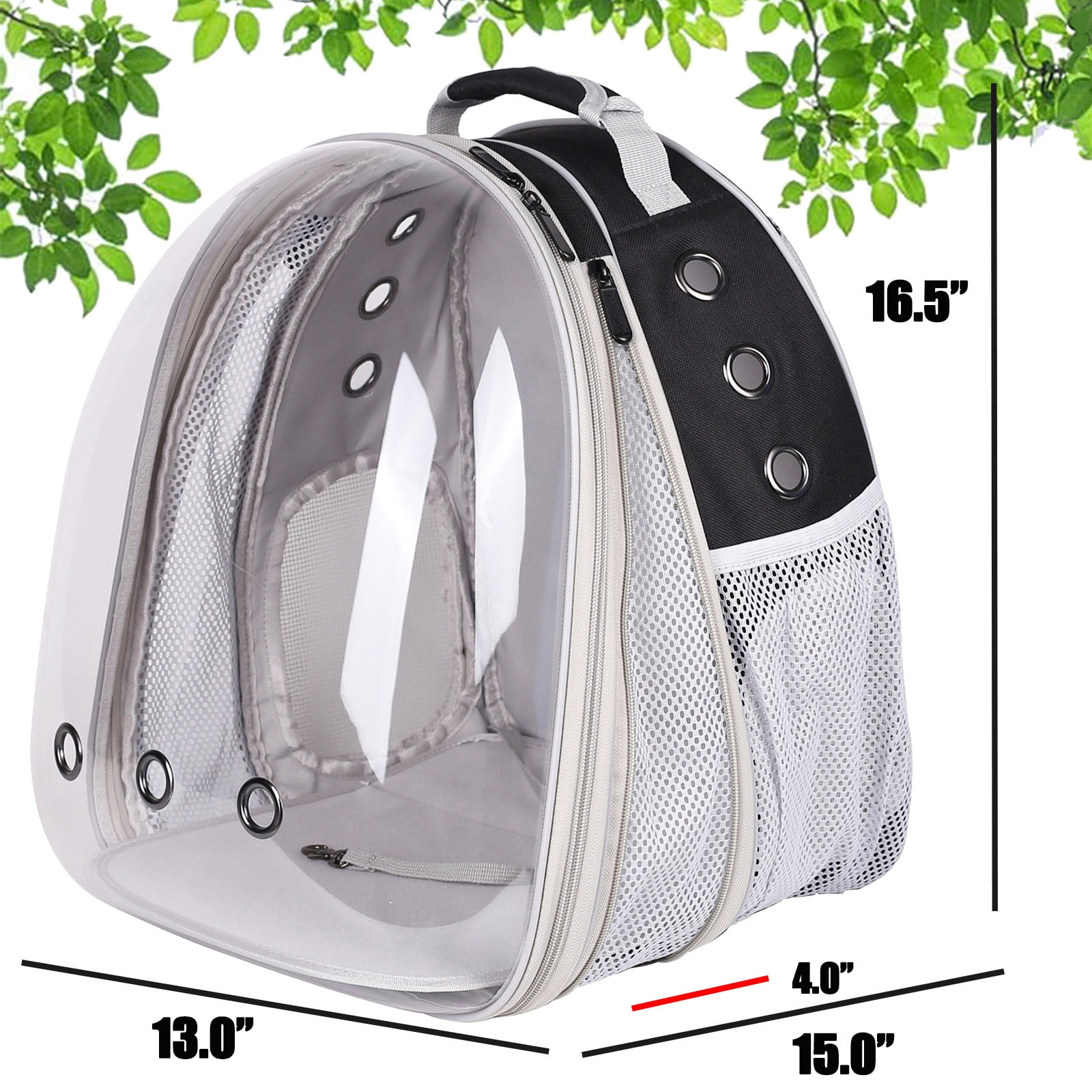 Halinfer Front Expandable Cat Backpack Carrier,Pet Carrier Backpack for Large Fat Cat and Small Puppy, Fit up to 20 lbs
