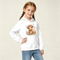 thumbnail image 2 of Arlun Kids Highland Cow Hoodies Back to School Outfits for Girls Fall Winter Lightweight Cozy Long Sleeve Sweatshirts Cute Cartoon Graphic Hooded Pullover Top with Pocket 160, 2 of 5