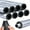 Black, variant on Pipe Insulation Wrap 1 Roll Foil Backed Fiberglass Wrap Pipe Insulation Foam Wrap Tape for Home Cold Hot Water Pipe Insulation Wrap for Outdoor Indoor Pipe in Winter Freezing Weather,32.8 ft x 3 in