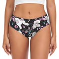 thumbnail image 1 of Balery Cute Poodle Dog Ropa Interior de Algodón para Mujer con Dibujo – Braguitas Cómodas y Elásticas, Estilo Clásico-XX-Large, 1 of 6