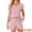 Pink, variant on DARING DIVA 2 Pieces Lounge Knit Tee and Shorts Pajama Set S Green