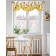 thumbnail image 3 of Sunflower Tie Up Valances Curtain, Adjustable Kitchen Summer Flower Yellow Plant Gradient Background Valances for Windows Decor, Rod Pocket Short Curtains Set for Bedroom/Bathroom, 42"x18", 3 of 8