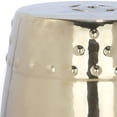 thumbnail image 3 of Pemberly Row Contemporary Ceramic Garden Stool in Gold Finish, 3 of 4