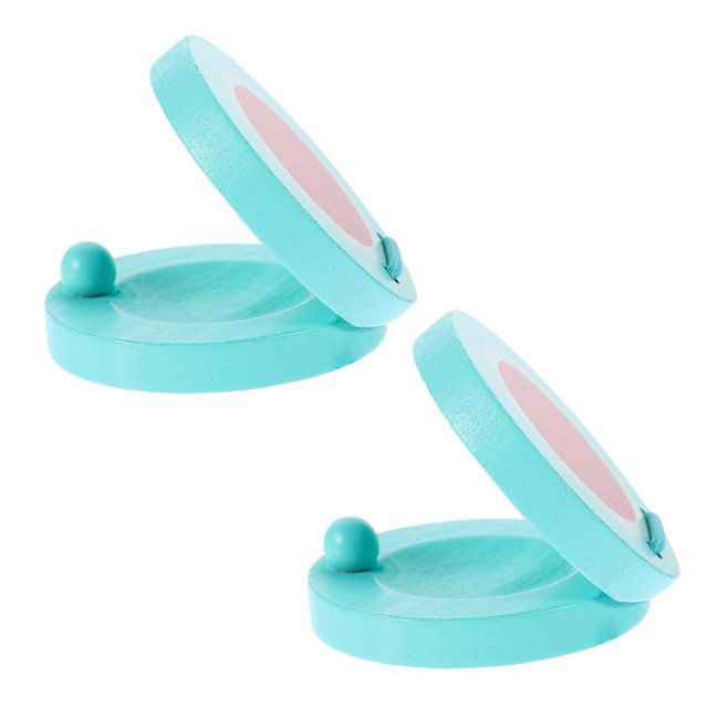 Kids Castanet 2Pcs Safe Smooth Wood Kids Toy for Playing