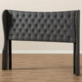 thumbnail image 5 of Bowery Hill Queen Winged Panel Headboard in Dark Gray, 5 of 6