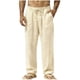 thumbnail image 1 of Pantalones de Cintura Elástica para Hombre Bolsillos de Cordón Sueltos Pantalones Casuales de Tejido Grueso Sobredimensionados para Ropa de Trabajo de Ejercicio Al Aire Libre, 1 of 8