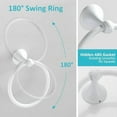 thumbnail image 6 of Bathroom Accessories Set, White Paint Expandable Towel Bar 4-Piece Bathroom Accessory Set Wall Mounted Towel Ring Robe Hook Toilet Paper Holder Towel Holder, 6 of 7