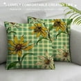 thumbnail image 3 of Creowell Throw Pillow Covers, Soft and Cozy, Yellow Flowers Square Cushion Covers Pillowcases for Sofa Living Room Bedroom Car ，Multi-Size, 3 of 5