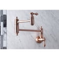 thumbnail image 2 of Kingston Brass KS310ALAC Restoration Wall Mount Pot Filler Faucet, Antique Copper, 2 of 8