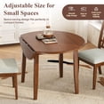 thumbnail image 4 of Extendable Round Dining Table for 2–4 People - Folding Wood Table with Adjustable Size, Space-Saving Design for Small Apartments, Dining Areas, Kitchen, Breakfast Nook, 4 of 9